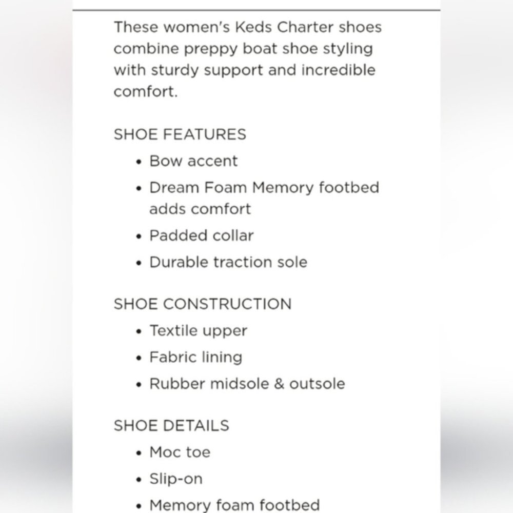 KEDS Charter Chambray Boat Shoes, Like New - Picture 13 of 14